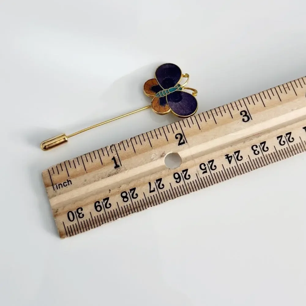 Vintage Stick Pin Set – Butterfly, Floral & Bird Motifs (Set of 3)